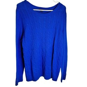 Talbots Women's Cable‎ Crew Neck Long Sleeve Sweater Modern 1X